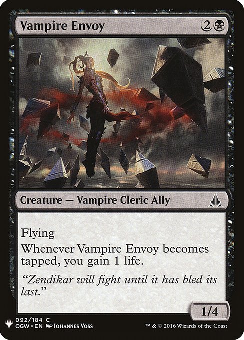 Vampire Envoy - The List