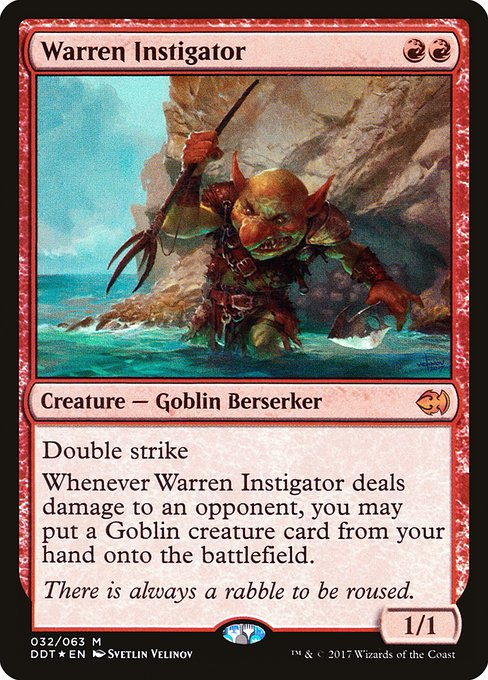 Warren Instigator - Duel Decks: Merfolk vs. Goblins - Promo Foil