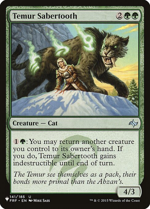 Temur Sabertooth - The List