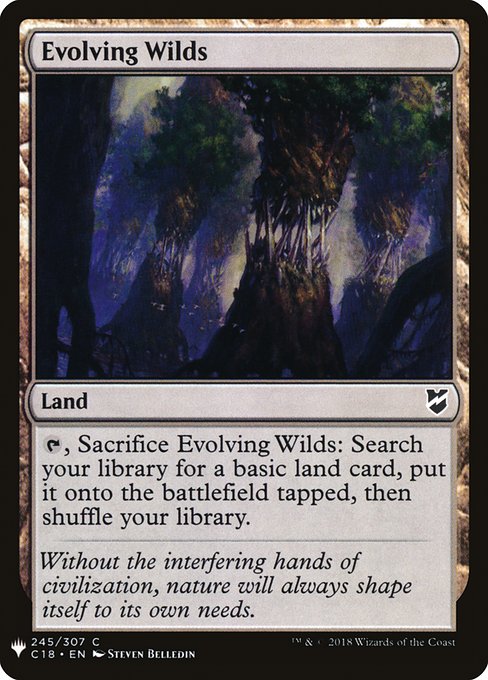 Evolving Wilds - The List