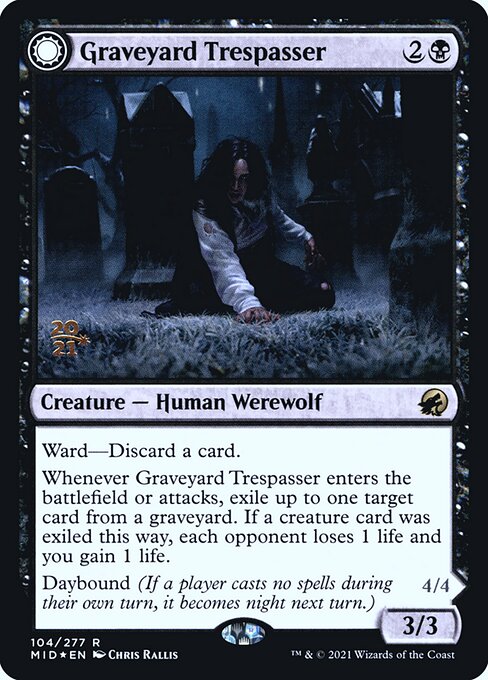 Graveyard Trespasser // Graveyard Glutton - Innistrad: Midnight Hunt Promos - Promo Foil