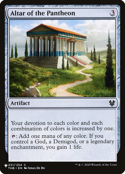 Altar of the Pantheon - The List