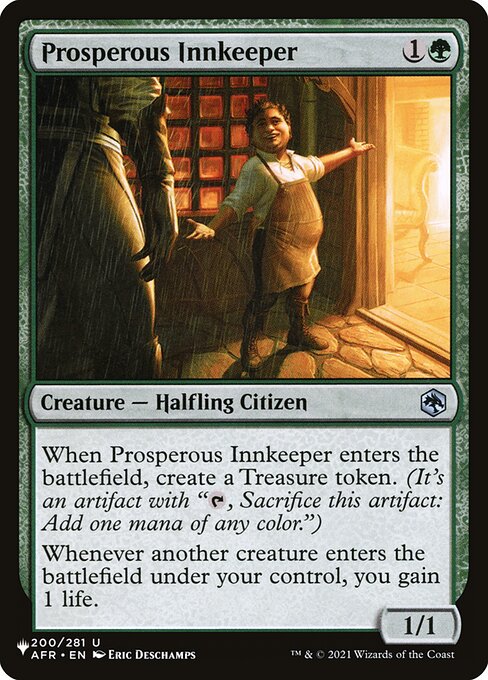 Prosperous Innkeeper - The List