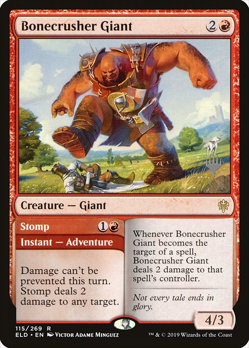 Bonecrusher Giant // Stomp - Throne of Eldraine Promos