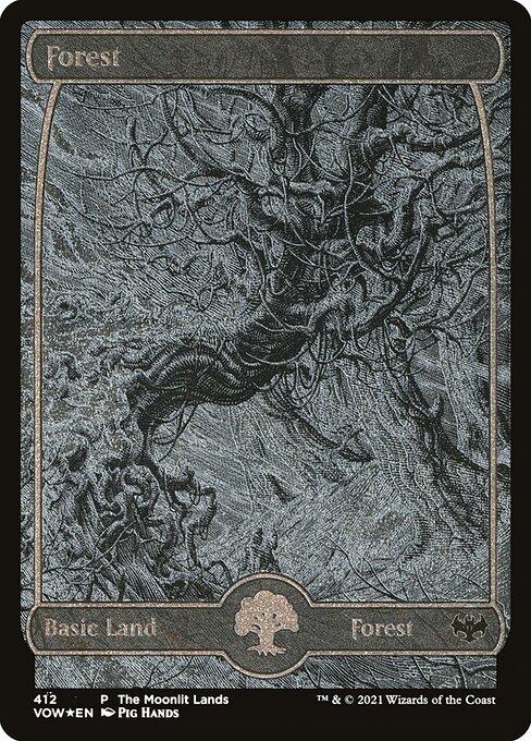 Forest - Innistrad: Crimson Vow - Etched Foil