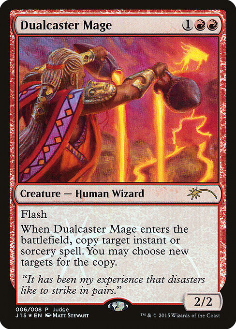 Dualcaster Mage - Judge Gift Cards 2015 - Promo Foil