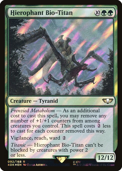 Hierophant Bio-Titan - Warhammer 40,000 Commander - Surge Foil