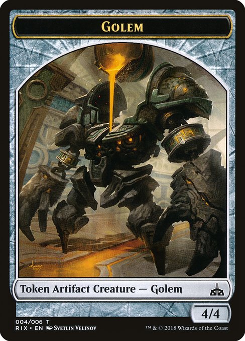 Golem - Rivals of Ixalan Tokens