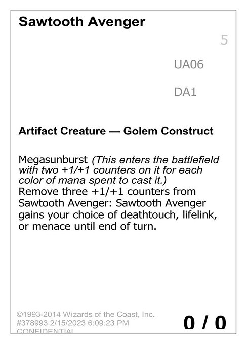 Sawtooth Avenger - Unknown Event