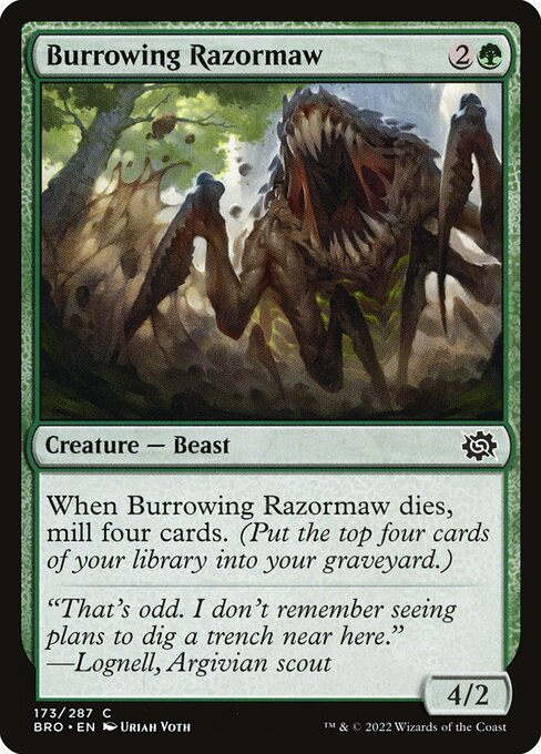 Burrowing Razormaw - The Brothers' War
