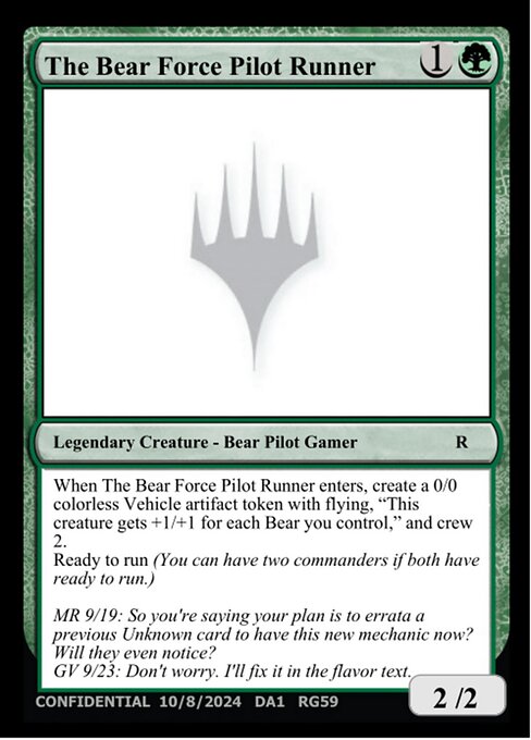 The Bear Force Pilot Runner - Unknown Event