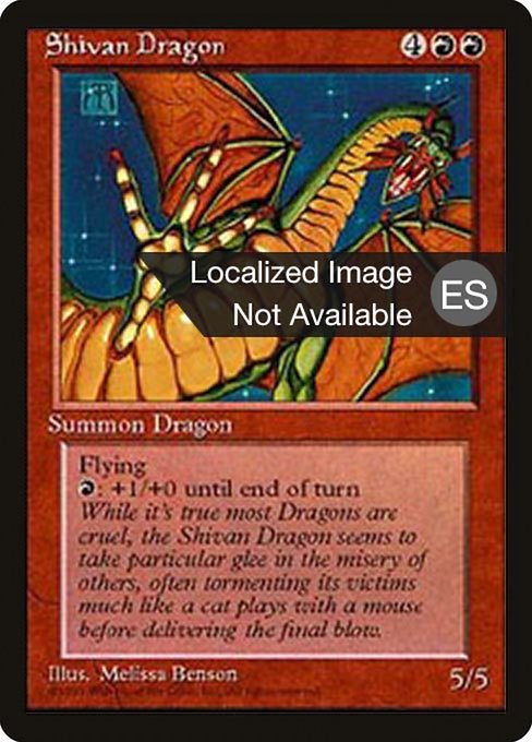 Dragón shivano (Shivan Dragon) - Fourth Edition Foreign Black Border