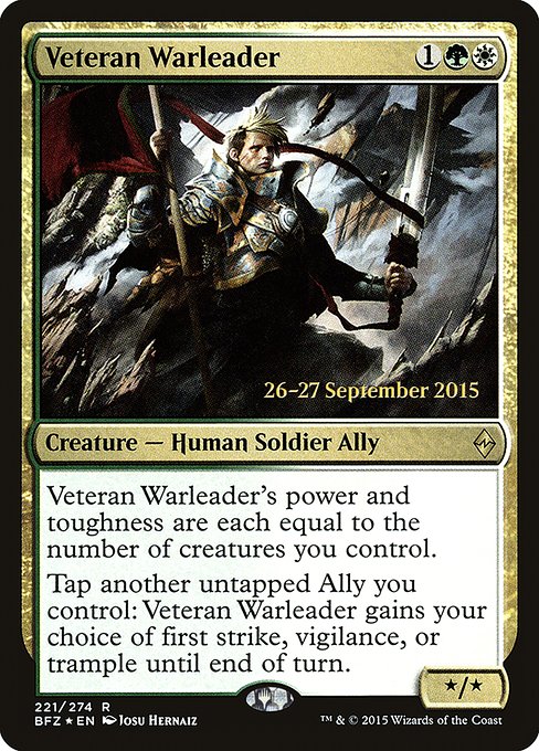 Veteran Warleader - Battle for Zendikar Promos