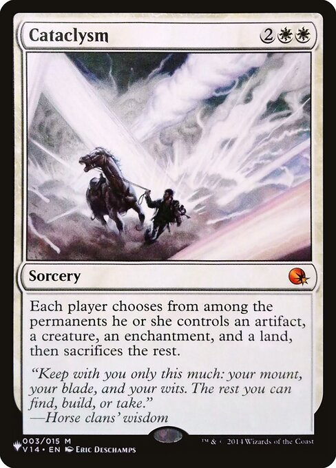 Cataclysm - The List