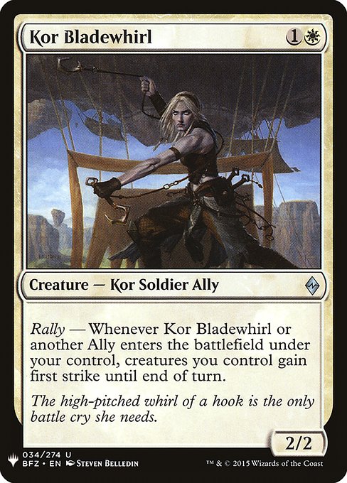 Kor Bladewhirl - The List