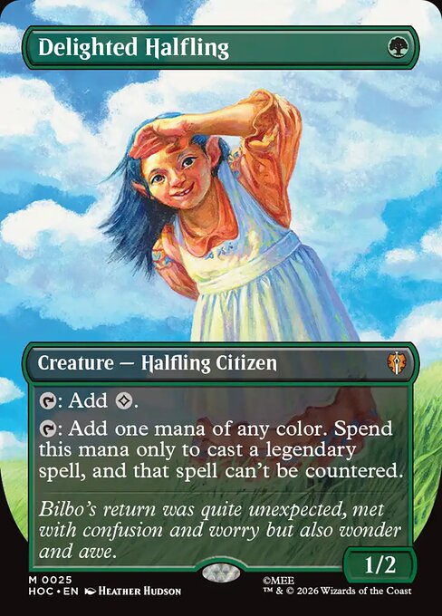Delighted Halfling - The Hobbit Commander - Borderless
