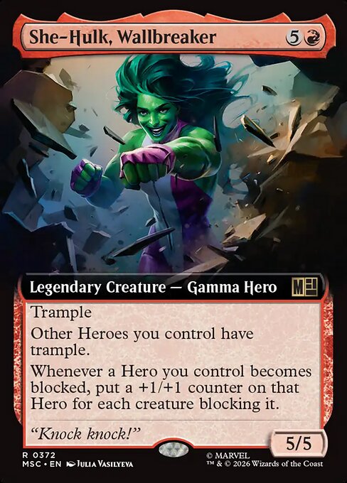 She-Hulk, Wallbreaker - Marvel Super Heroes Commander - Extended Art
