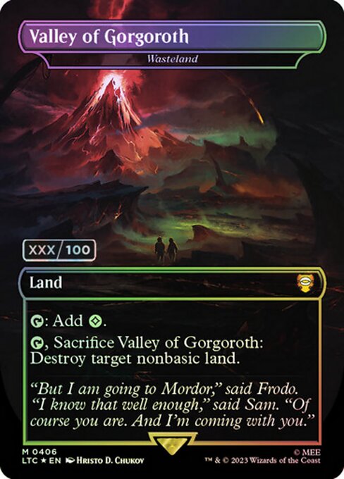Valley of Gorgoroth (Wasteland) - Tales of Middle-earth Commander - Double Rainbow, Borderless