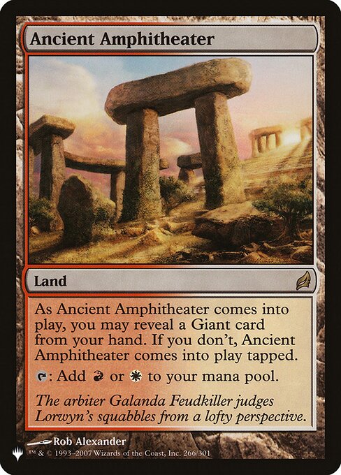 Ancient Amphitheater - The List