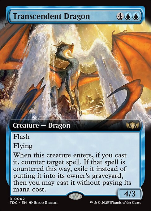 Transcendent Dragon - Tarkir: Dragonstorm Commander - Extended Art