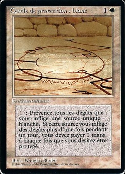 Circle of Protection: White - Foreign Black Border