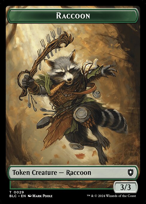 Raccoon - Bloomburrow Commander Tokens