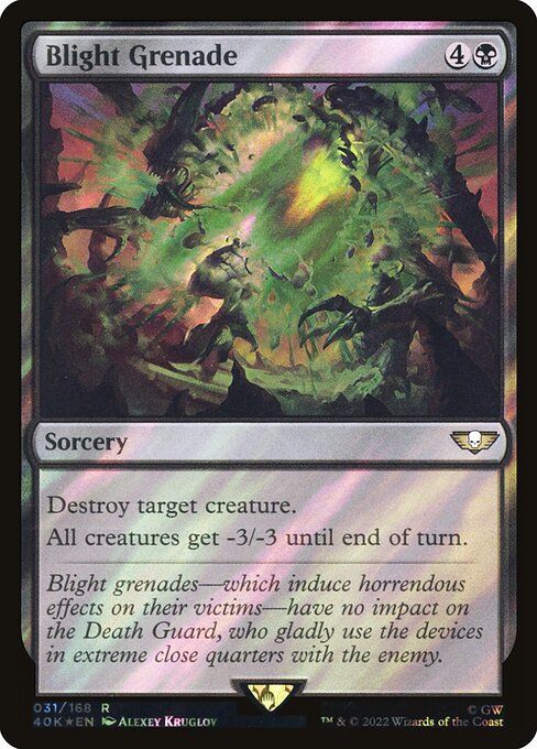 Blight Grenade - Warhammer 40,000 Commander - Surge Foil