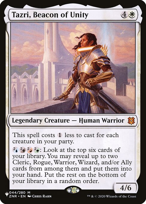 Tazri, Beacon of Unity - The List