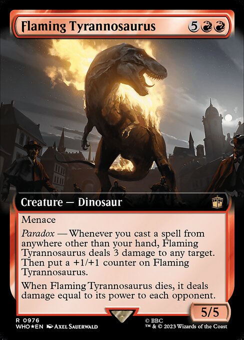 Flaming Tyrannosaurus - Doctor Who - Surge Foil