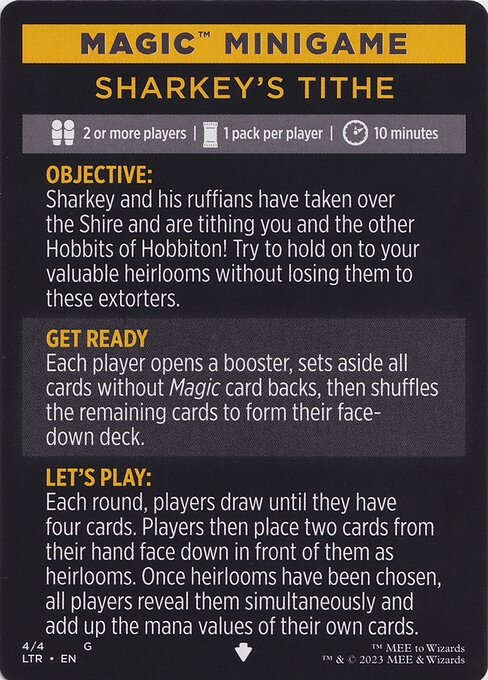 Sharkey's Tithe // Sharkey's Tithe (cont'd) - The Lord of the Rings: Tales of Middle-earth Minigames