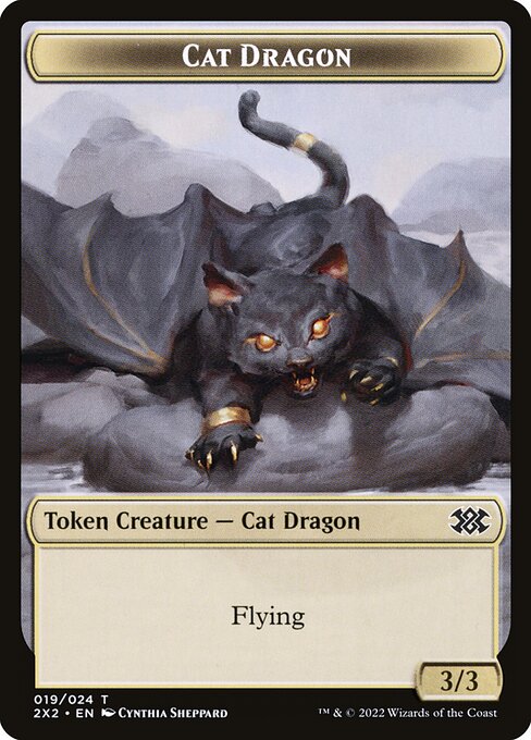 Cat Dragon - Double Masters 2022 Tokens