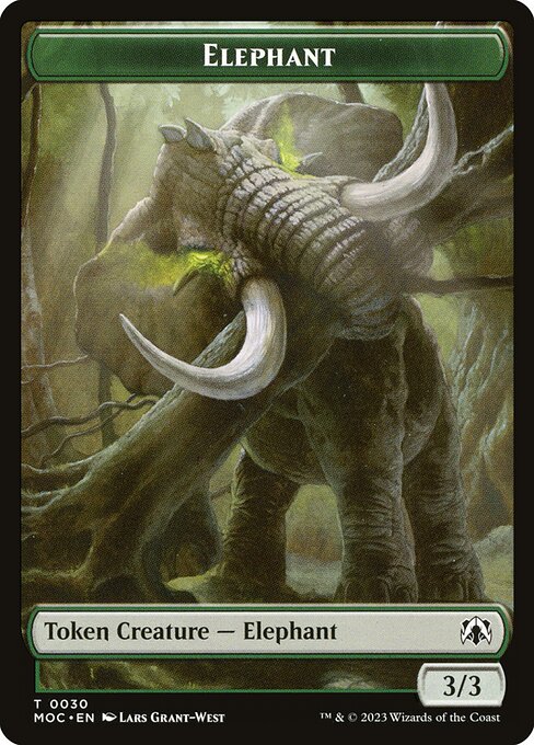 Elephant - March of the Machine Commander Tokens