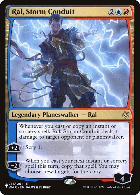 Ral, Storm Conduit - The List