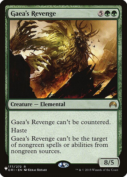 Gaea's Revenge - The List