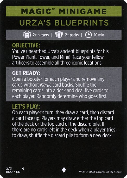 Urza's Blueprints (minigame) // Urza's Blueprints (cont'd) - The Brothers' War Minigames