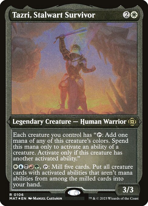 Tazri, Stalwart Survivor - March of the Machine: The Aftermath - Etched Foil