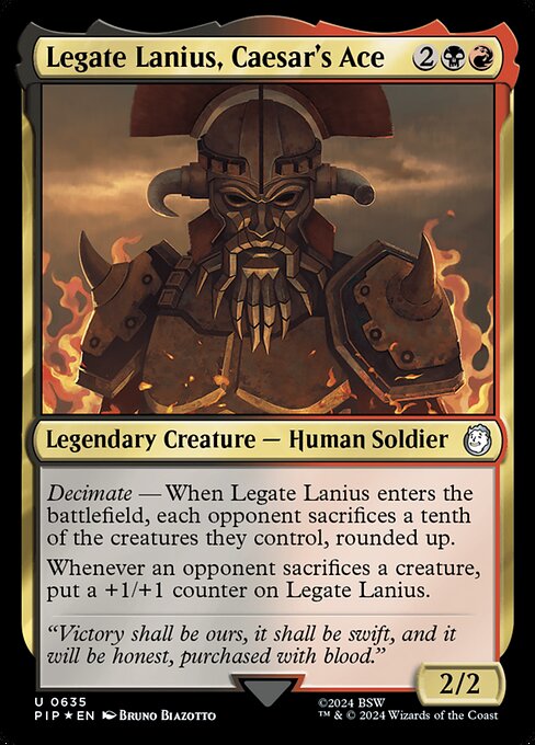 Legate Lanius, Caesar's Ace - Fallout - Surge Foil