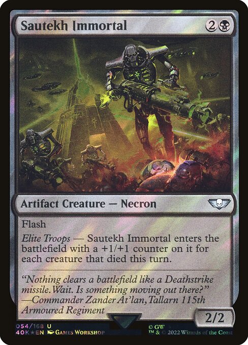 Sautekh Immortal - Warhammer 40,000 Commander - Surge Foil