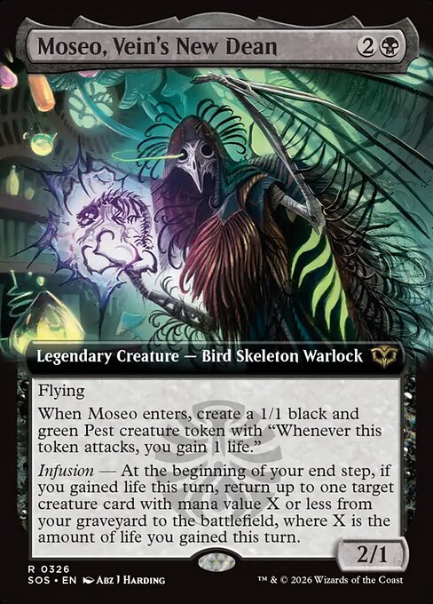 Moseo, Vein's New Dean - Secrets of Strixhaven - Extended Art