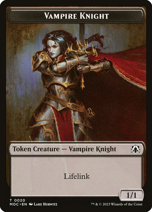 Vampire Knight - March of the Machine Commander Tokens