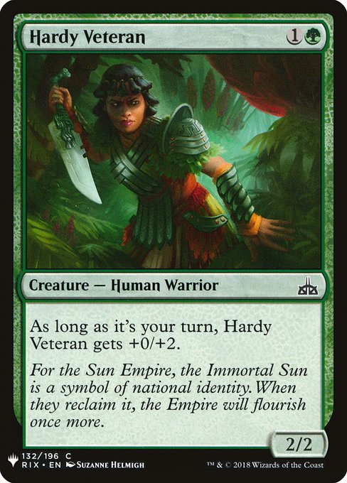 Hardy Veteran - The List