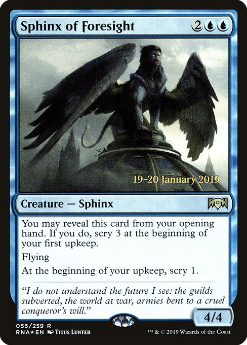 Sphinx of Foresight - Ravnica Allegiance Promos - Promo Foil