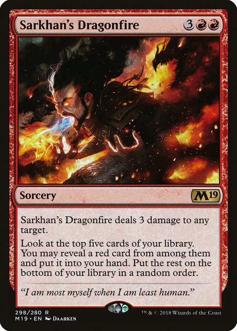Sarkhan's Dragonfire - Core Set 2019