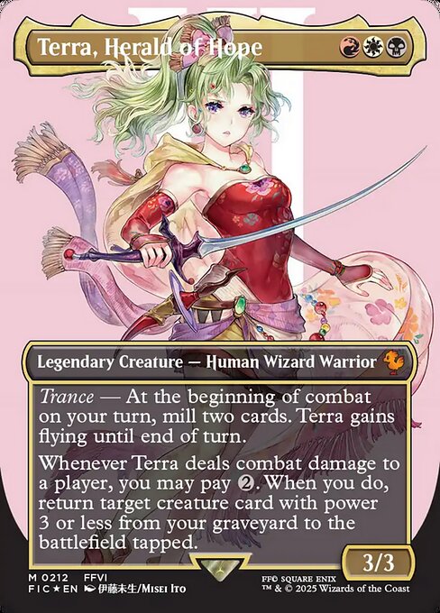 Terra, Herald of Hope - Final Fantasy Commander - Surge Foil, Borderless