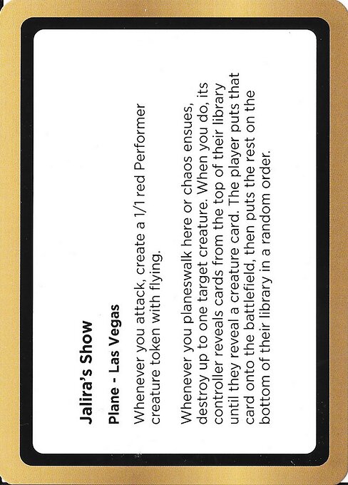 Jalira's Show - Black Lotus Unknown Planechase