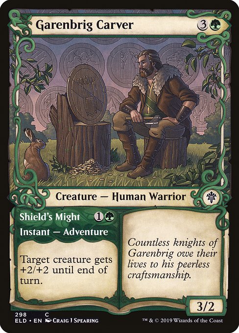 Garenbrig Carver // Shield's Might - Throne of Eldraine - Showcase