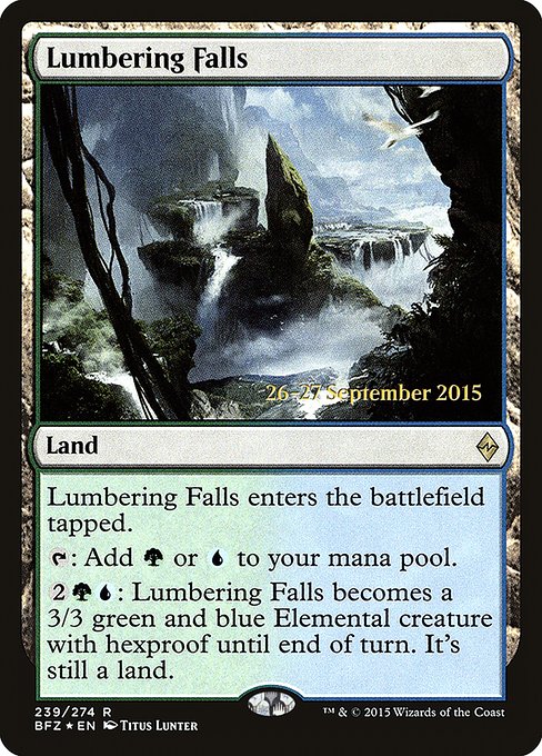 Lumbering Falls - Battle for Zendikar Promos - Promo Foil