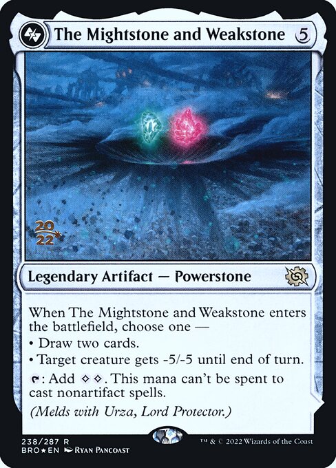 The Mightstone and Weakstone // Urza, Planeswalker - The Brothers' War Promos - Promo Foil