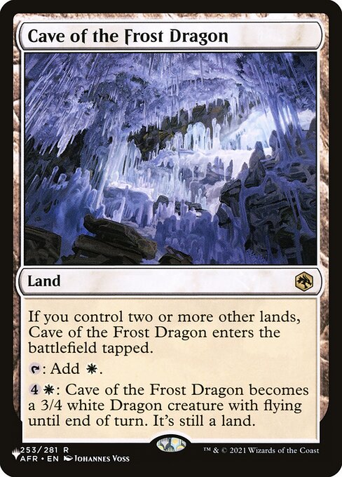 Cave of the Frost Dragon - The List