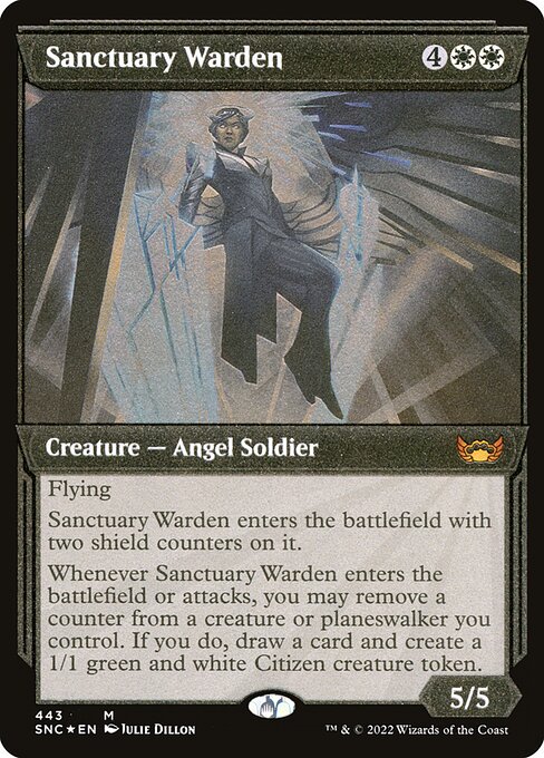 Sanctuary Warden - Streets of New Capenna - Etched Foil